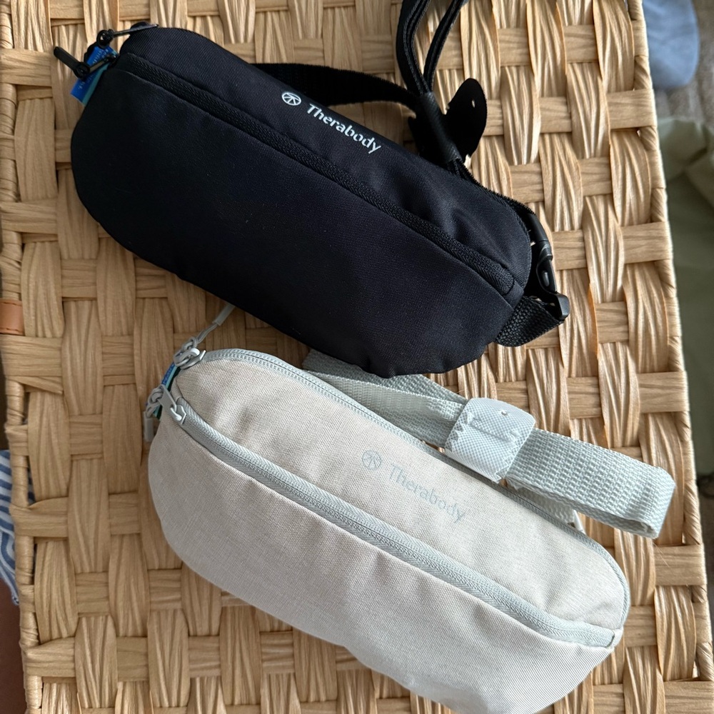 2 Therabody Cross Body Belt Bags / Fanny Packs and 2 Theraface Kits
